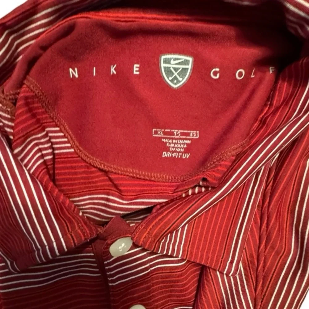 Nike‎ Golf Dri-Fit UV Red Polo Shirt